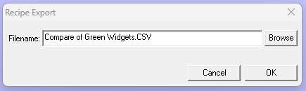 Figure 6: Export Comparison Report.