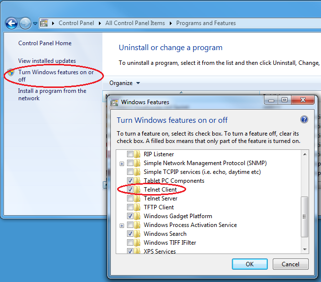 WindowsControlPanel_EnablingTelnet